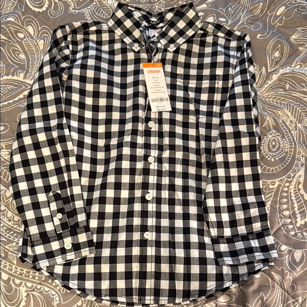 Gymboree Black and White Button Down Shirt